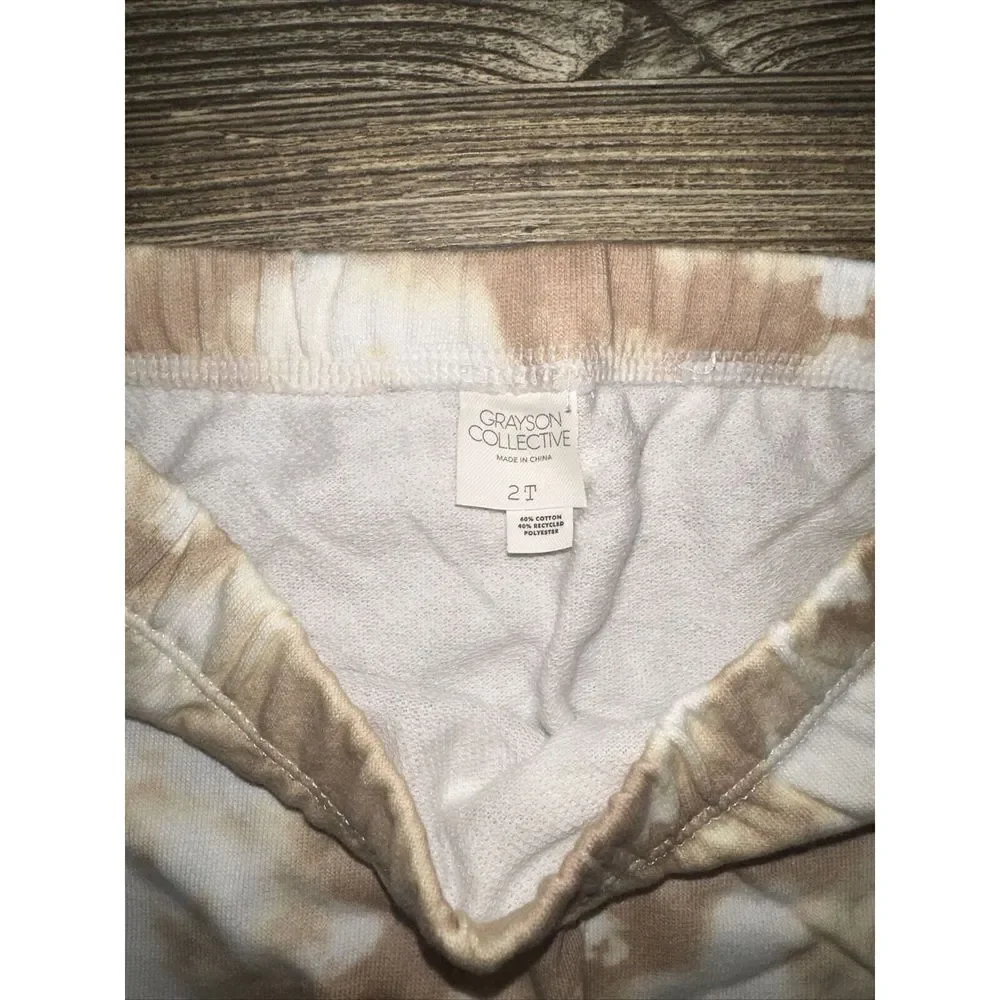 Grayson Collective Toddler Boys French Terry Tie-Dye Jogger Pants Brown 2T. R